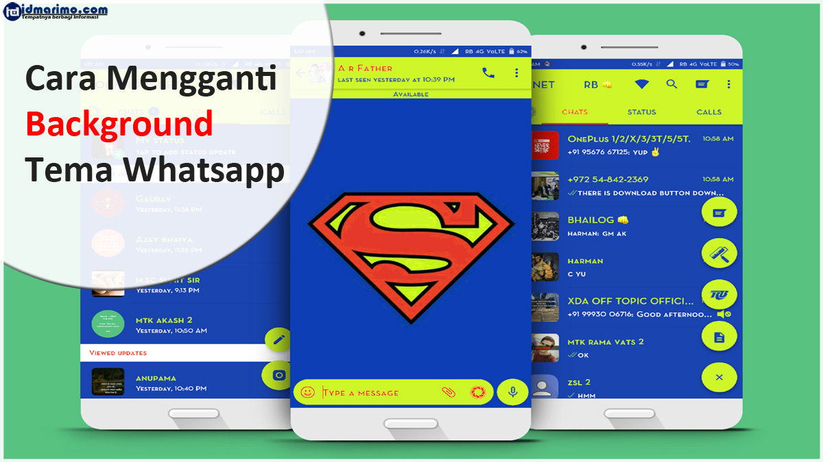 Cara Mengganti Background Layar Utama Atau Tema Whatsapp - IDmarimo